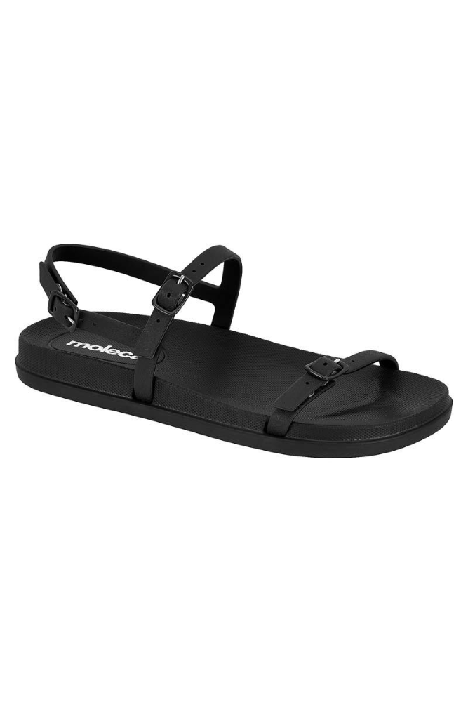Sandália Moleca Rasteira Feminina Fivela 5540.102.22669 Preto