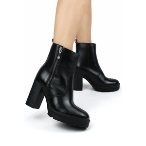 Bota Bottero Coturno Feminina Couro Atanado  371002 Preto