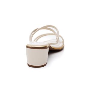 Tamanco Beira Rio Salto Grosso Feminino Tiras Finas 8379.249.21191 Off-White