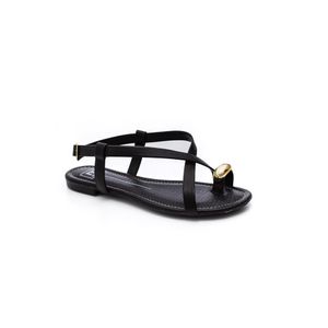 Sandália Moleca Rasteira Feminina Ring Toe 5429.452.28527 Preto