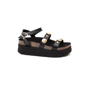 Sandália Moleca Plataforma Alta Feminina 5513.104 Preto