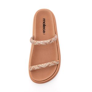 Chinelo Moleca Rasteira Feminino Tira Strass 5469.118.28485 Nude