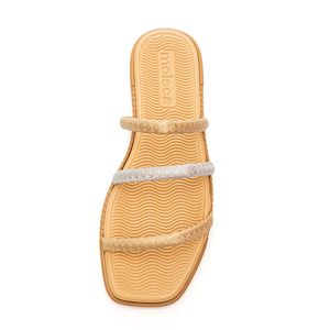 Chinelo Moleca Rasteira Feminina Brilho 5494.102 Ouro
