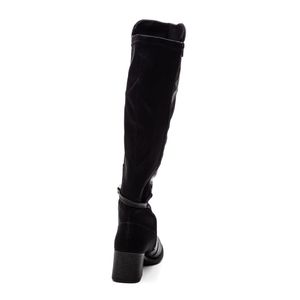Bota Mississipi Cano Alto Feminina Salto Bloco Me501-01 Preto