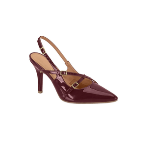 Sapato Vizzano Scarpin Feminino Em Verniz 1184.1193 Vinho