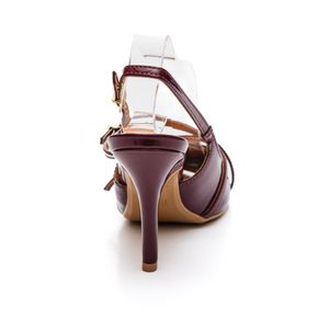Sapato Vizzano Scarpin Feminino Em Verniz 1184.1193 Vinho