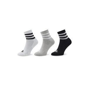 Kit 3 Meias Adidas Cano Baixo Acolchoadas 3-Stripes Ic1318 Sortido