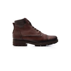 Bota Pegada Com Ziper Calce Fácil  Masculina Couro 181313-05 Castanho