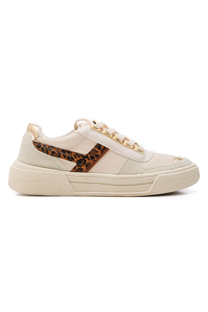 Tênis Chá De Mel Casual Feminino Napa Vnz094 Off-White