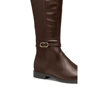 Bota Mississipi Cano Alto Feminina Salto Baixo Me791-02 Marrom