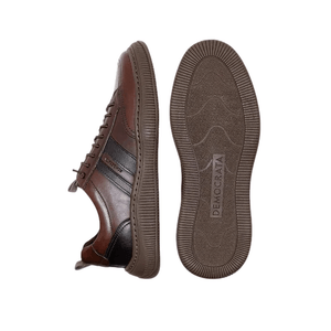 Sapatenis Democrata Denim Vibe Masculino Couro 625101-002 Marrom