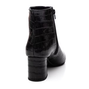 Bota Chá De Mel Cano Curto Feminino Bico Fino 20.810-03-43689 Preto