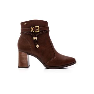 Bota Dakota Cano Curto Feminina Salto Bloco Da781-02 Marrom