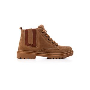 Bota Kature Coturno Juvenil Menino Camurça 1203.477/293 Bege
