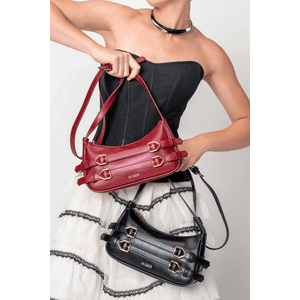 Bolsa Via Marte De Ombro Crossbody Feminina Napa B1-203-01 Preto