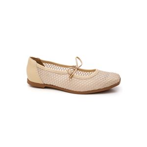 Sapatilha Dakota Rasteira Feminina Tela D0021-01 Off-White
