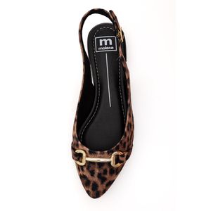 Sapatilha Moleca Slingback Feminina Camurça 5444.333.29524 Animal Print