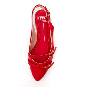 Sapatilha Moleca Slingback Feminino Fivela 5444.332 Vermelho