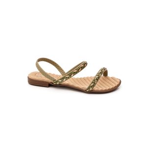 Sandália Beira Rio Rasteira Feminina Detalhe Trançado 8519.111 Verde