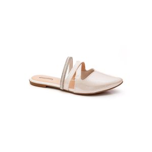 Sapatilha Mississipi Mule Feminino Bico Fino Me243-02 Off-White