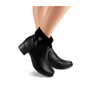 Bota Mississipi Ankle Boot  Feminina Salto Bloco Mc801-01 Preto