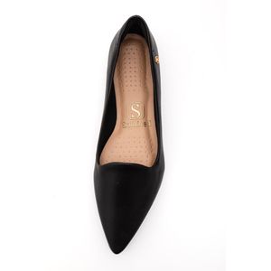 Sapatilha Santinelli Casual Feminina Bico Fino 1600-002 Preto