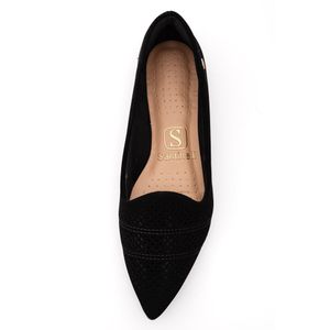 Sapatilha Santinelli Casual Feminina Nobuck 1600-015 Preto
