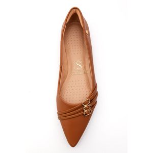 Sapatilha Santinelli Casual Feminina Bico Fino 1600-012 Caramelo