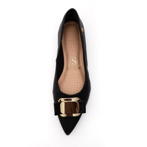 Sapatilha Santinelli Casual Feminina Bico Fino 1600-026 Preto