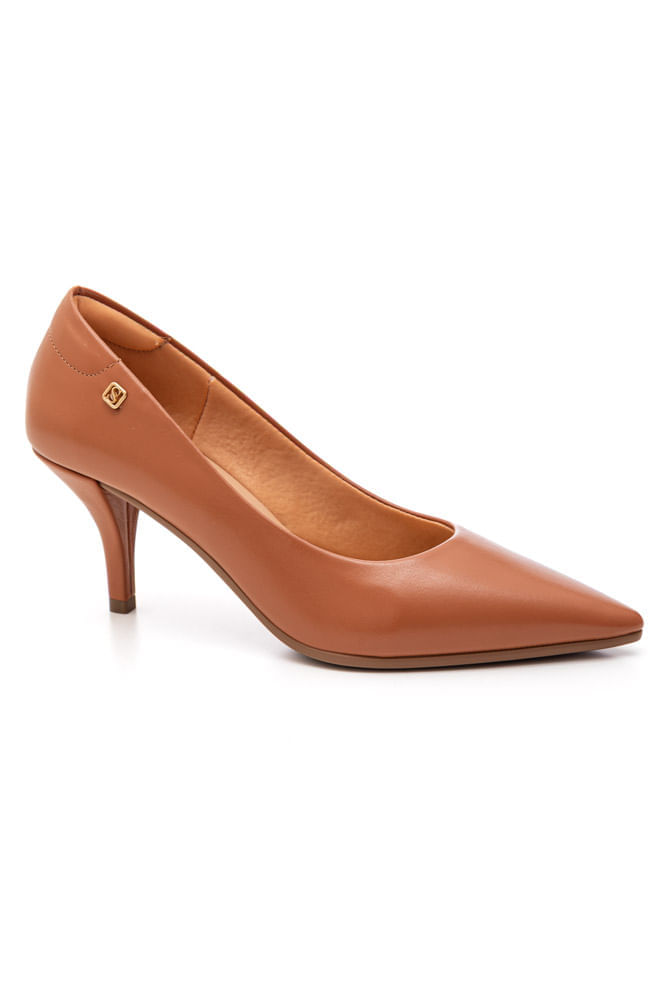 Sapato Santinelli Casual Feminino Scarpin 1608-001 Caramelo