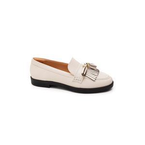 Sapato Santinelli Mocassim Feminino Flat 1574-006 Off-White