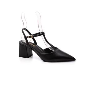 Sapato Santinelli Slingback Feminino Salto Bloco 1636-002 Preto