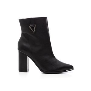 Bota Via Marte Cano Médio Feminina Couro 230-001-01 Preto