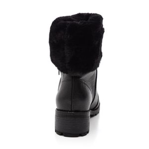 Bota Pegada Cano Curto Feminina Em Couro 281495-03 Preto