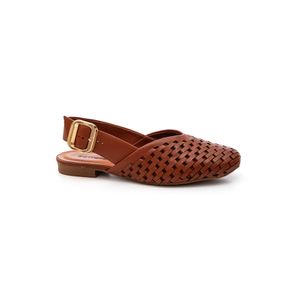Sapatilha Bottero Mule Feminina Couro 369904 Caramelo