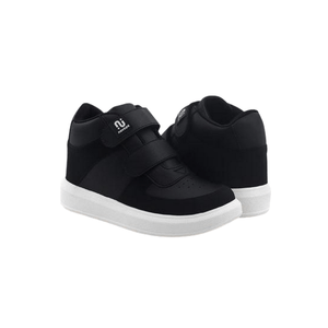 Tênis Novopé Cano Alto Juvenil Menino Velcro 98001403-21 Preto