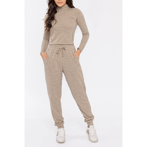 Conjunto Chá De Mel Feminino Em Lã 2524-2522 Bege