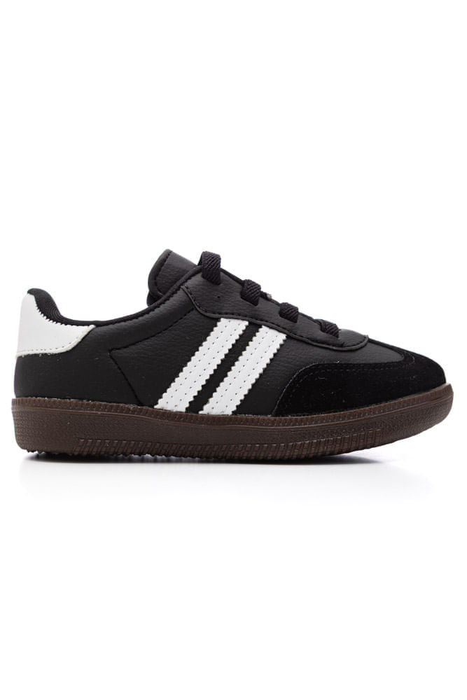 Tênis Billiboo Casual Infantil Unissex Cadarço Elástico Kr050 Preto