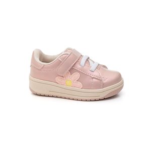Tenis Billiboo Casual Bebe Menina Velcro/Elástico Kr157f Rosa