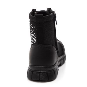 Bota Pampili Lucky Coturno Juvenil Feminina Glitter Strass 711.024.80 Preto
