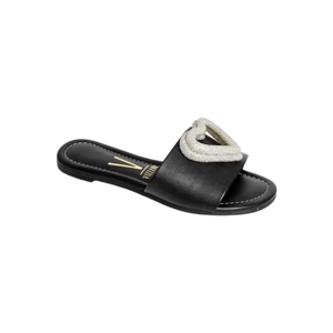 Chinelo Vizzano Rasteira Feminino Detalhe Em Strass 6371.368.7286 Preto