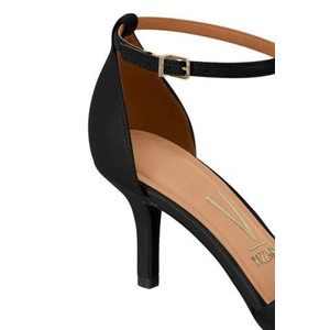 Sandália Vizzano Salto Médio Feminina Fivela 6524.100 Preto
