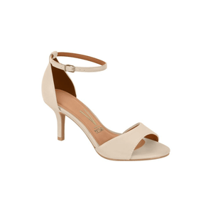 Sandália Vizzano Salto Médio Feminina Fivela 6524.100 Off-White