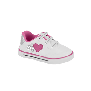 Tênis Molekinha Casual Bebe Menina Cadarço Elástico 2740.201.27762 Branco