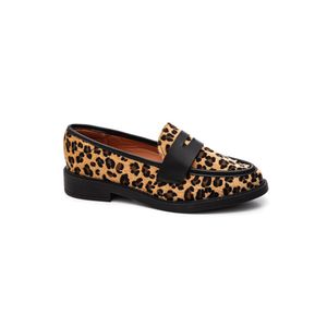 Sapato Vizzano Mocassim Feminino Pelos 1453.100.29527 Animal Print