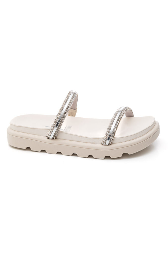 Chinelo Vizzano Papete Feminino Tiras Em Strass 6459.135.29774 Off-White