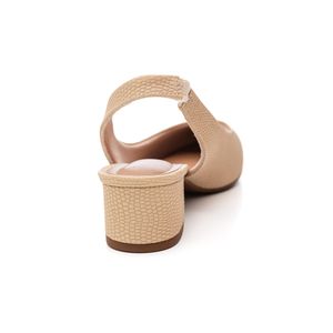 Sapato Beira Rio Slingback Feminino Salto Baixo 4182.220.29706 Off-White