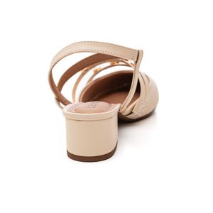 Sapato Beira Rio Slingback Feminino Salto Baixo 4182.230.9569 Off-White
