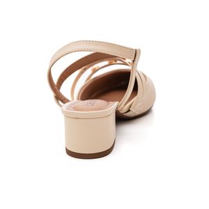 Sapato Beira Rio Slingback Feminino Salto Baixo 4182.230.9569 Off-White