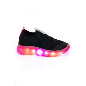 Tênis Novope Soft Infantil Menina Luz Led 9900101 Preto